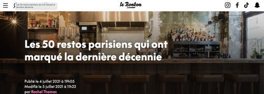 Le Bonbon sol semilla top restaurant qui ont marqué la décennie