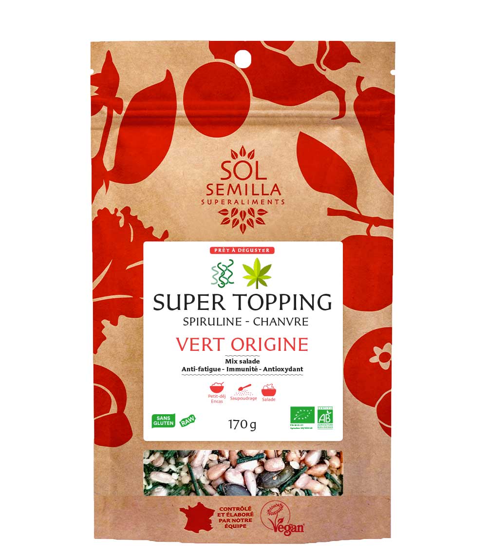 Super Topping BIO - Spiruline Chanvre - Sol Semilla