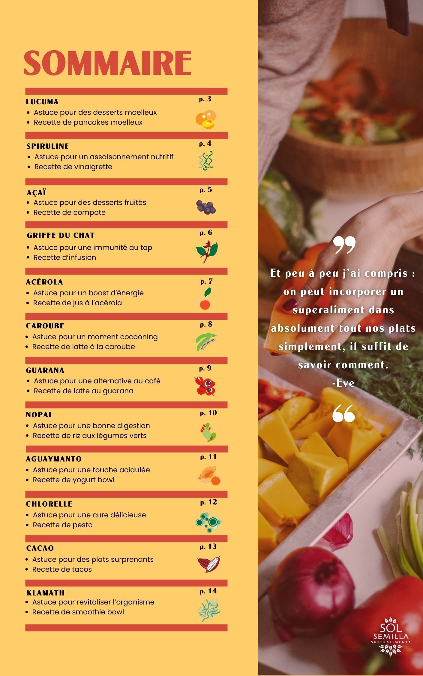 ebook recettes simples super aliments sol semilla