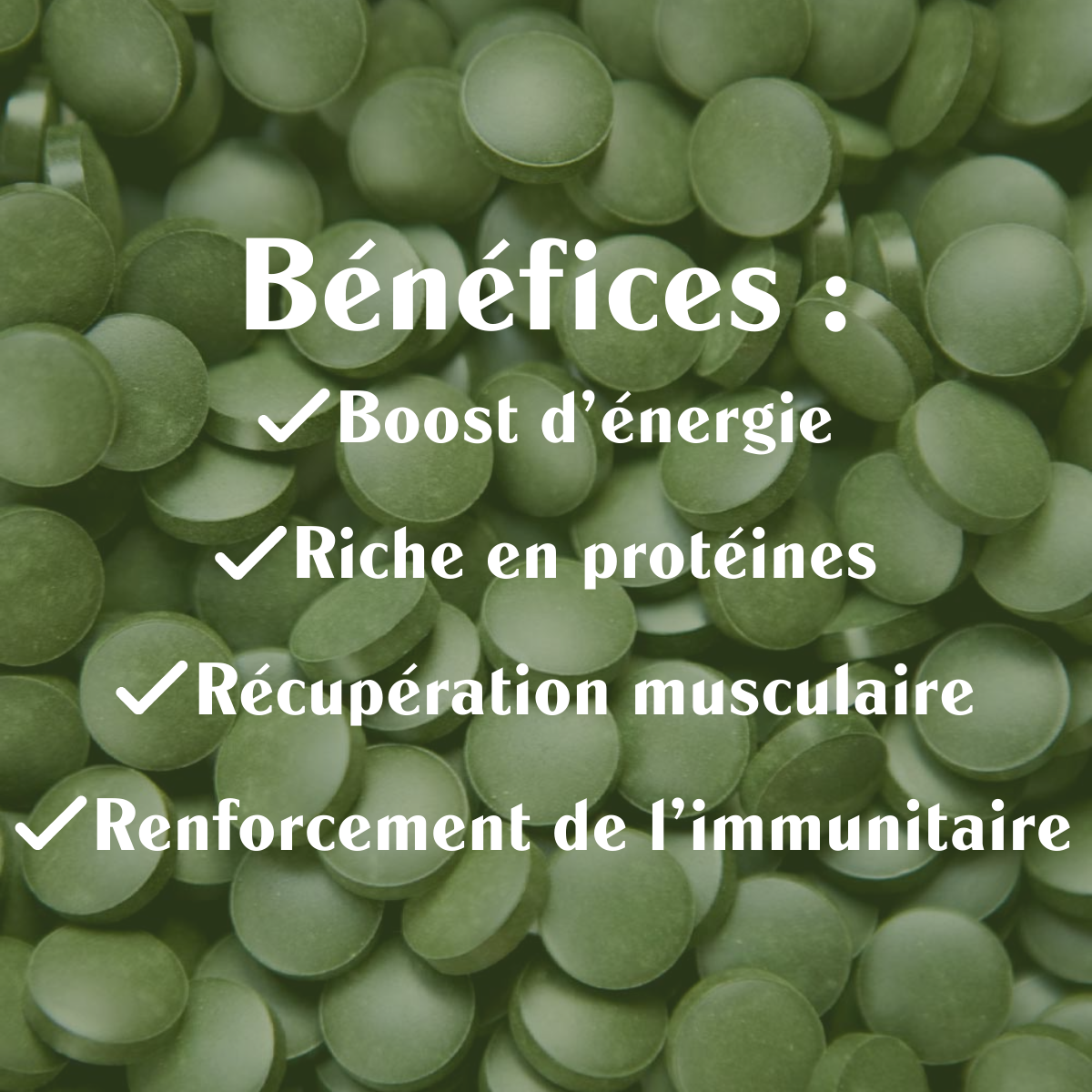 Spiruline BIO crue - Comprimés - Sol Semilla