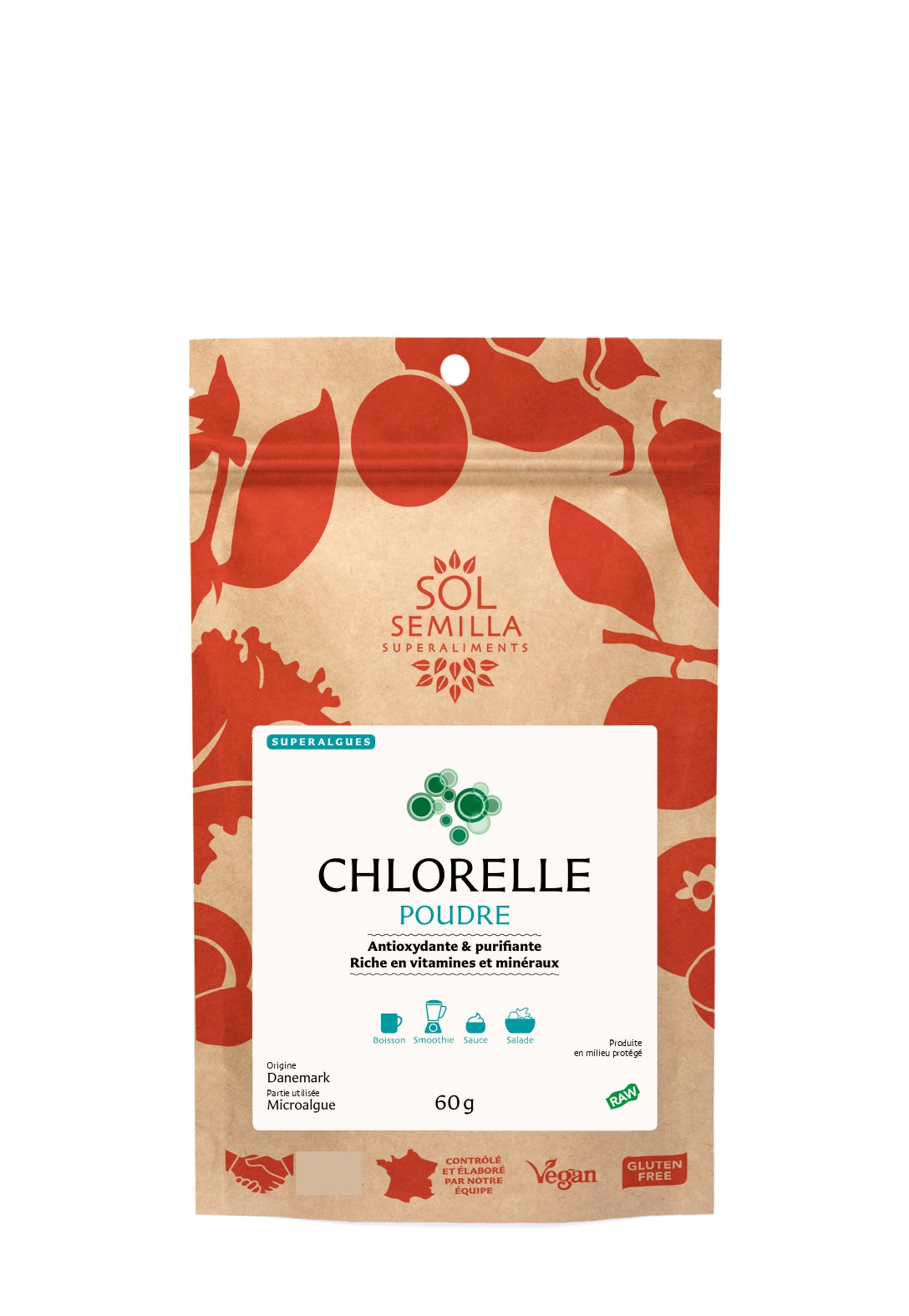 Chlorelle crue - Poudre - Sol Semilla