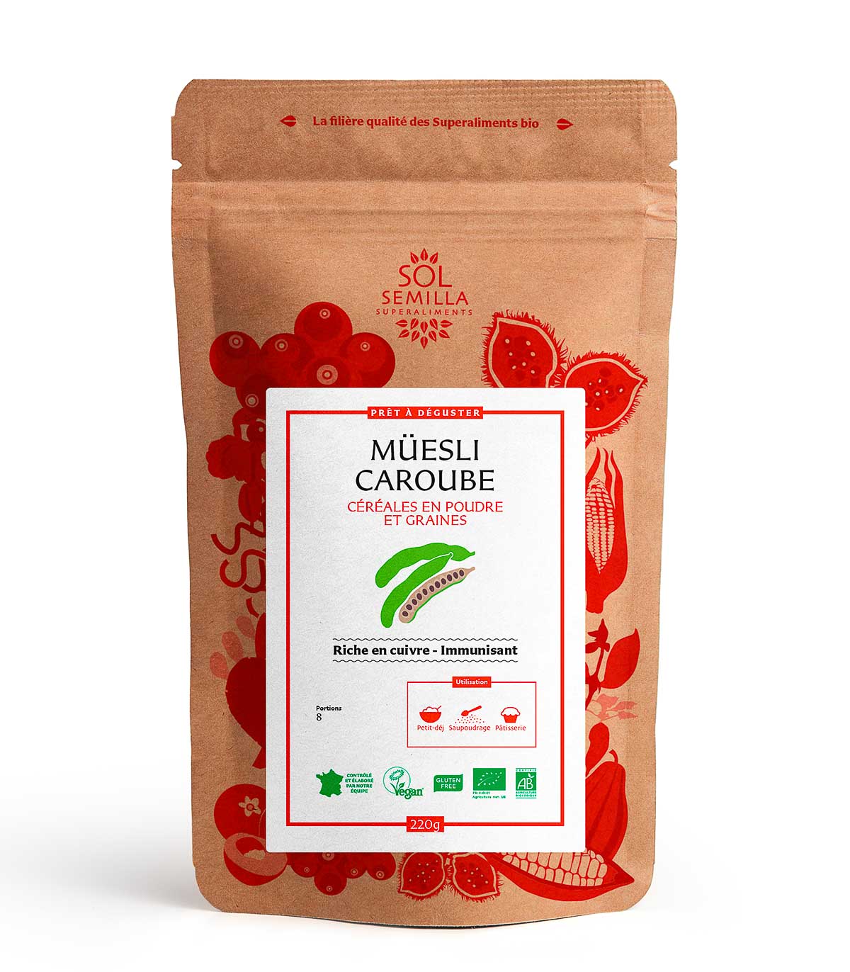 Organic Raw Carob Muesli