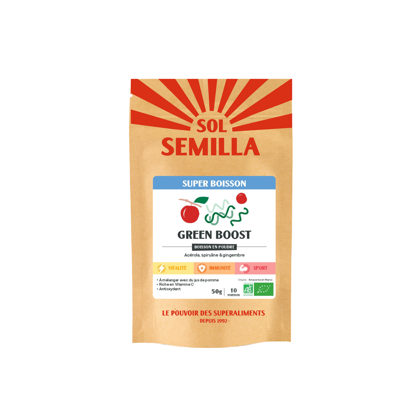 Boisson Green Boost Cru BIO - Sol Semilla